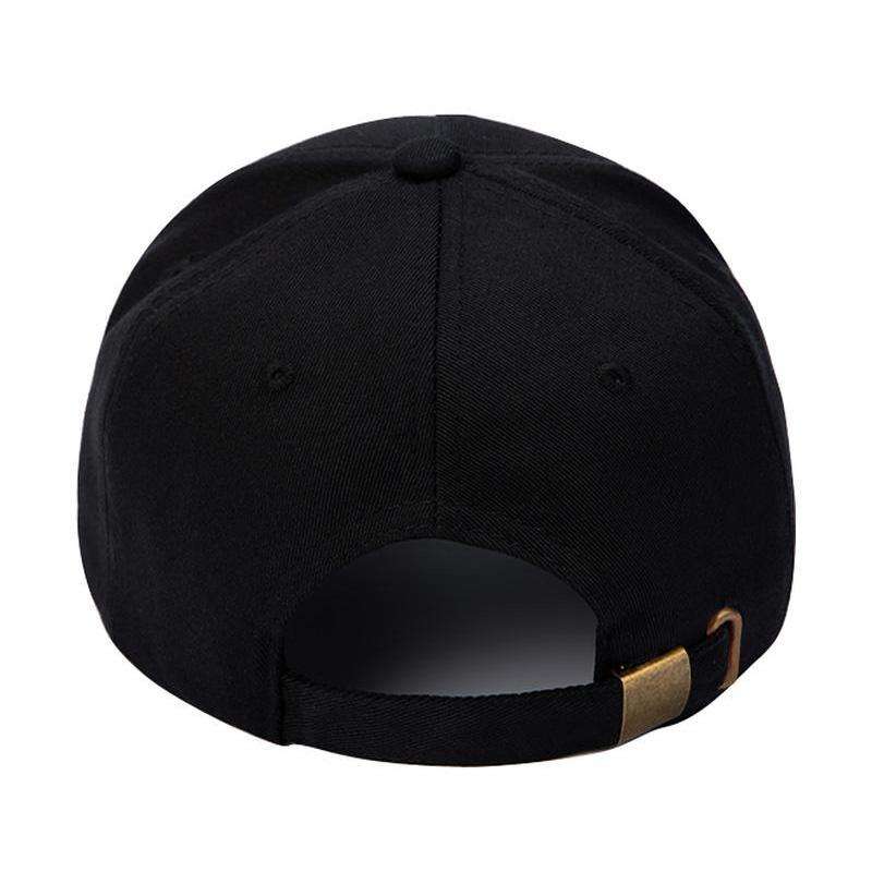 1pc 100% Cotton Adjustable Baseball Cap with Red Star Design Sun Protection Machine Washable Bla