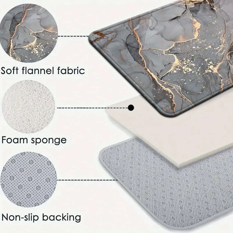 4-Piece Marble Bath Mat