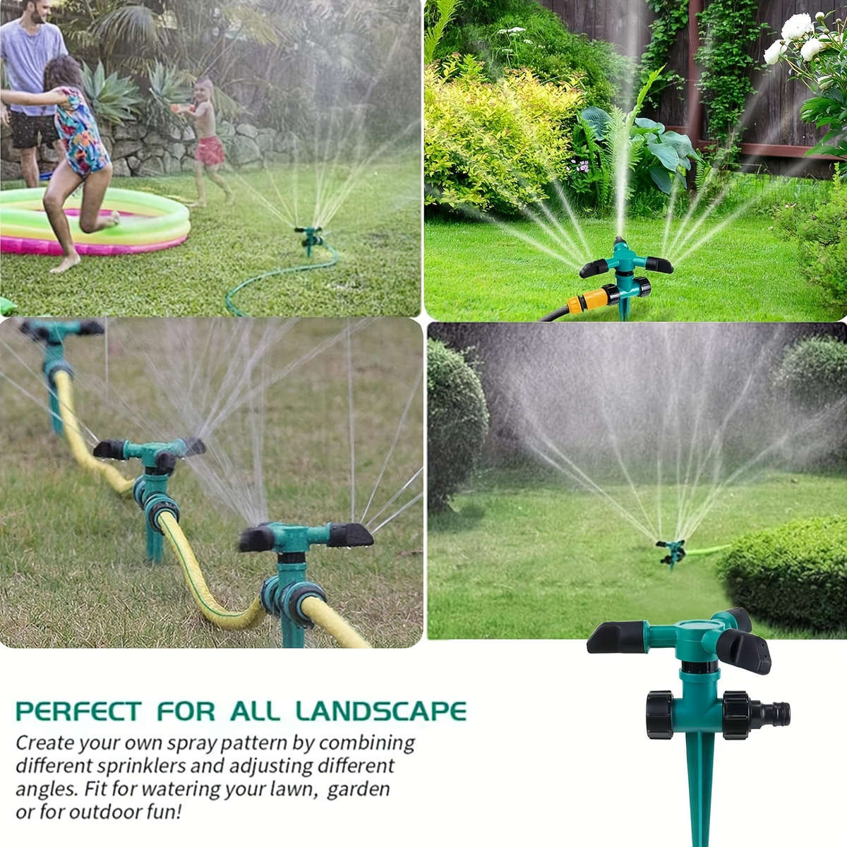 4Pcs Rotating Lawn Sprinklers