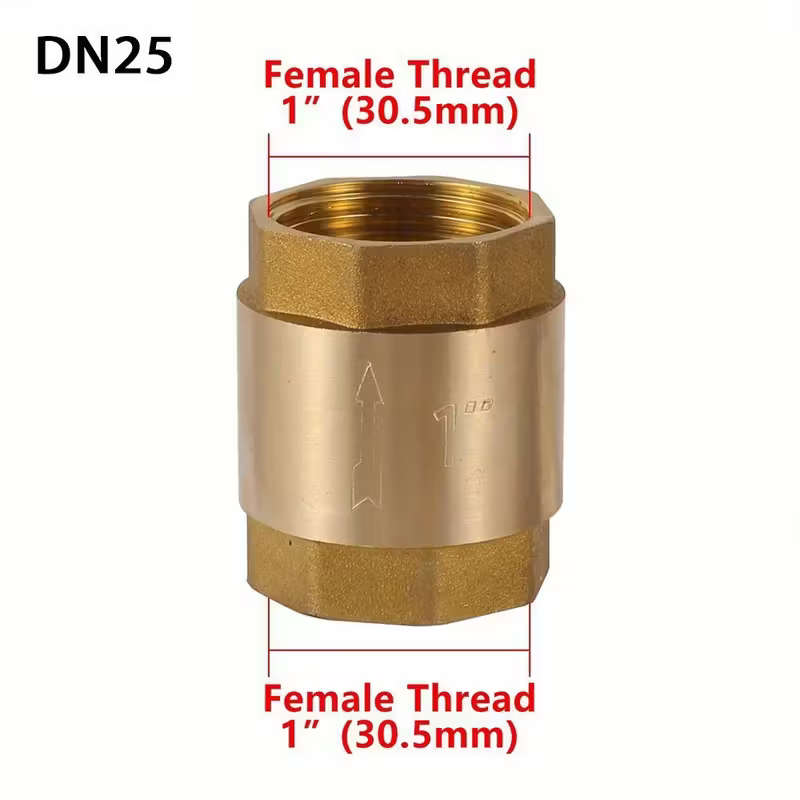 1 Piece Brass Check Valve With Npt Internal Thread