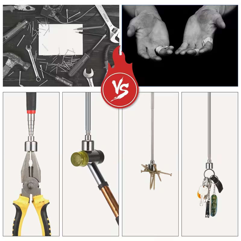 3 in 1 Extendable Telescopic Magnetic Grabber Tool