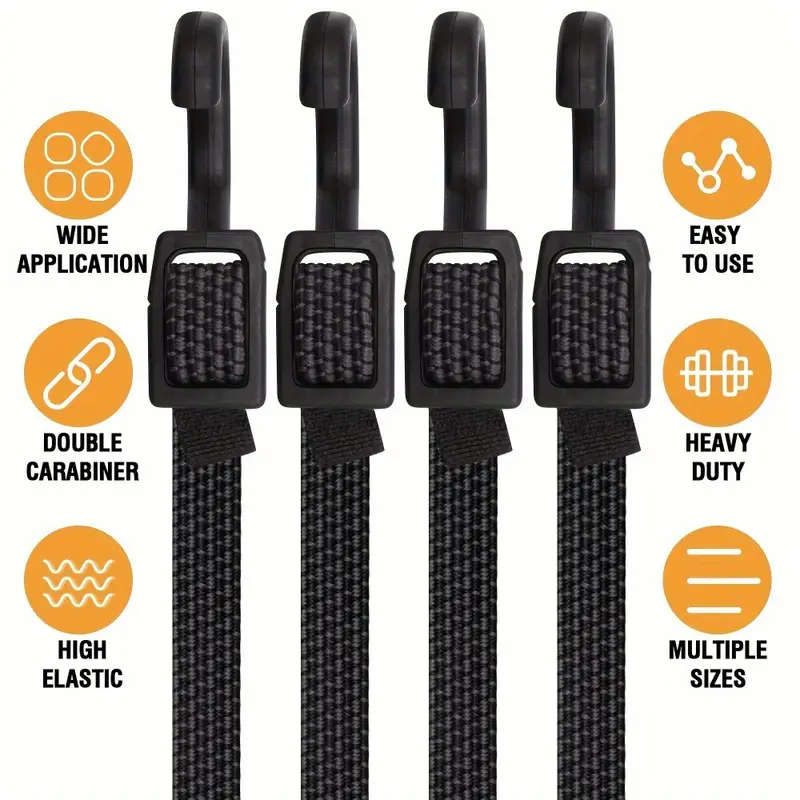 5 Pieces Of Heavy-Duty Bungee Cords