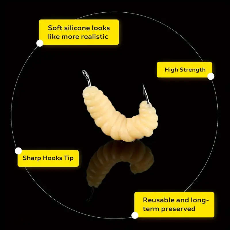 12 Piece Premium Rubber Worm Bait Set