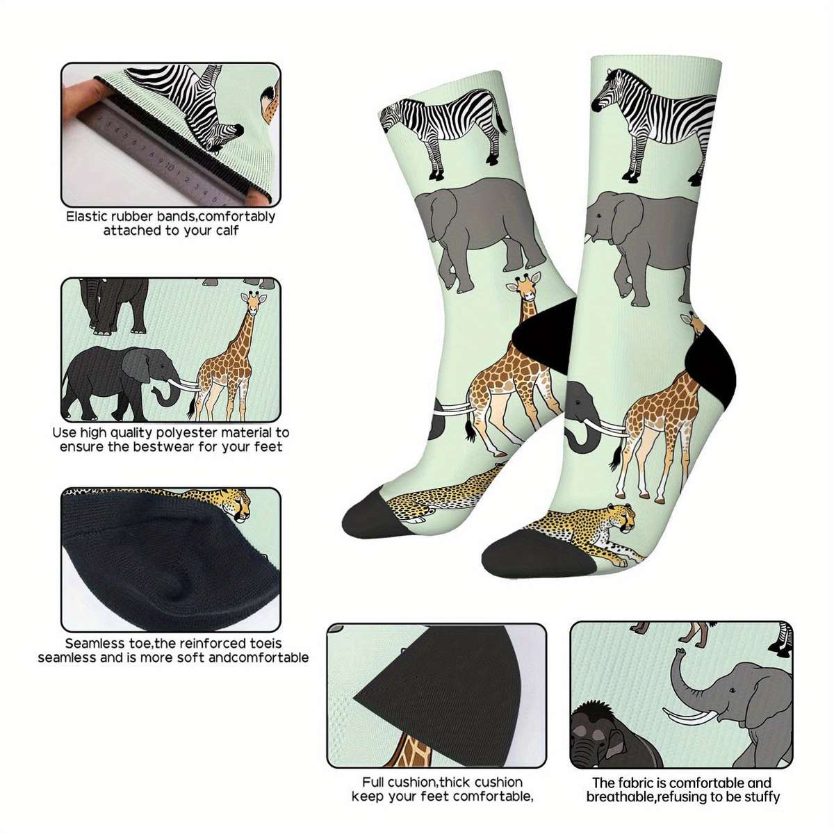 1 Pair Multicolor One Size Socks