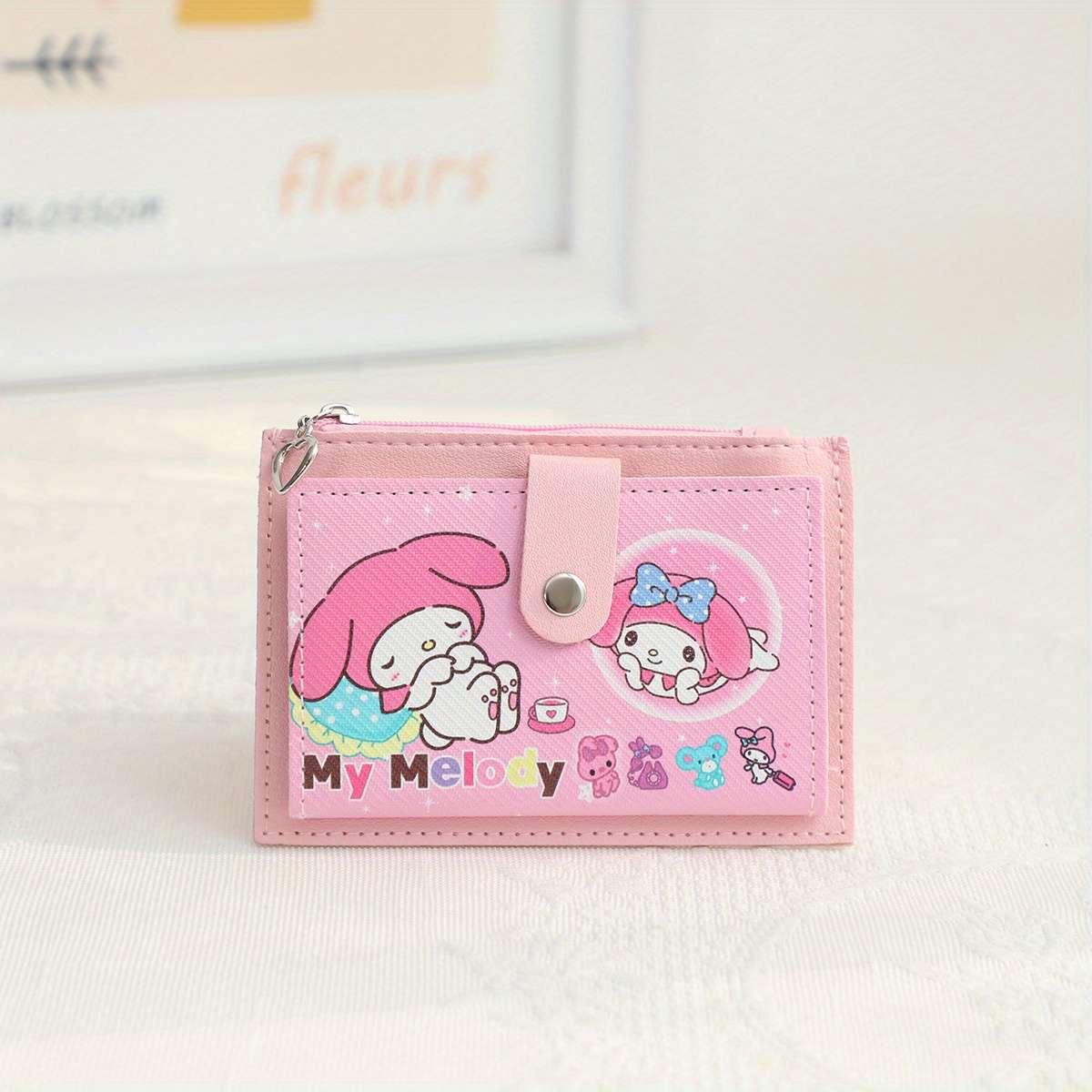 Sanrio Kuromi Multi-Functional Card Holder Coin Purse C Cute Cartoon Design Pu Material