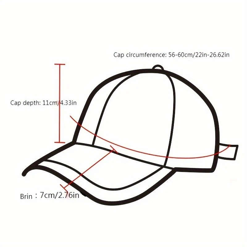 Korean Style Embroidered Baseball Cap For Women Adjustable Lightweight Soft Top Dark B