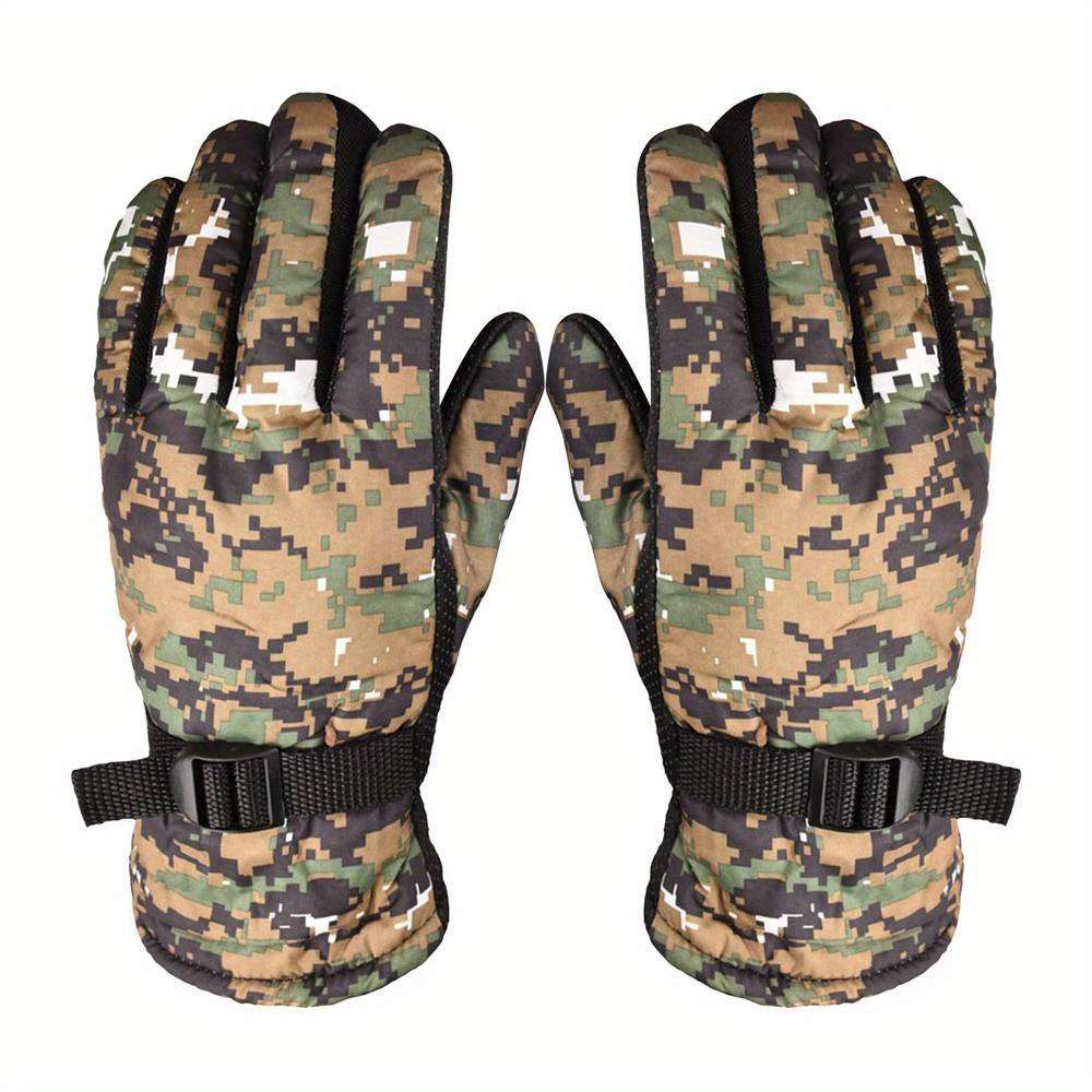 1 Pair Camouflage Grey Warm Gloves