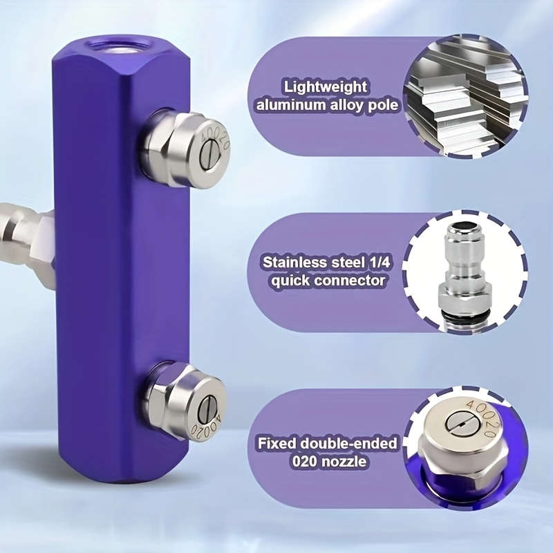 1Pc 2In1 Dual Nozzle High Pressure Washer Adapter