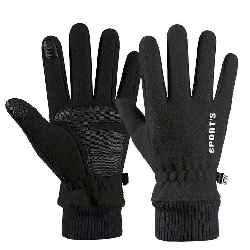 1 Pair Black Warm Gloves