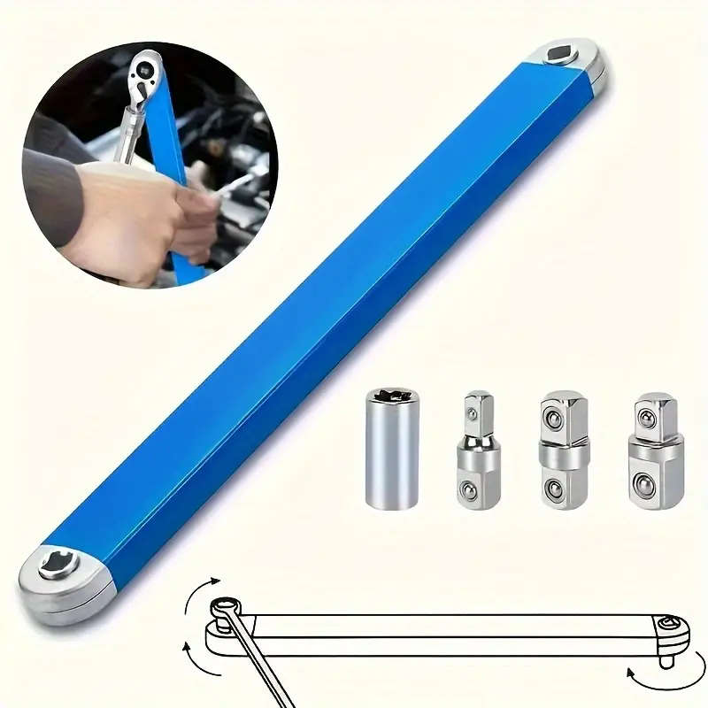 15 Offset Impact 3/8 Extended Wrench Socket Tool Set