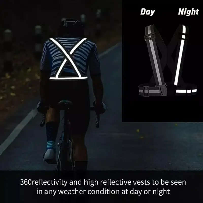 1pc Adjustable Outdoor Vest with Reflective Belt for High Visibility Lightweight And Comfortable