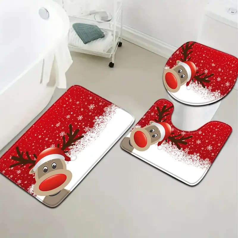 3-Piece Minimalist Bathroom Mat Set