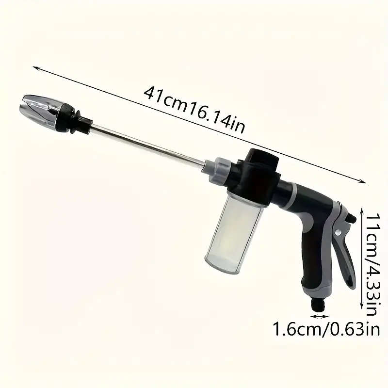 High-Pressure Spray Gun With Foam Bottle