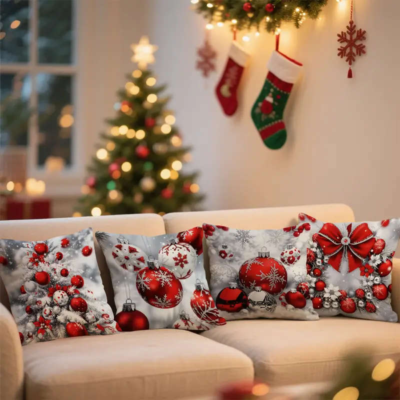 4-Piece Christmas Pillowcase Set