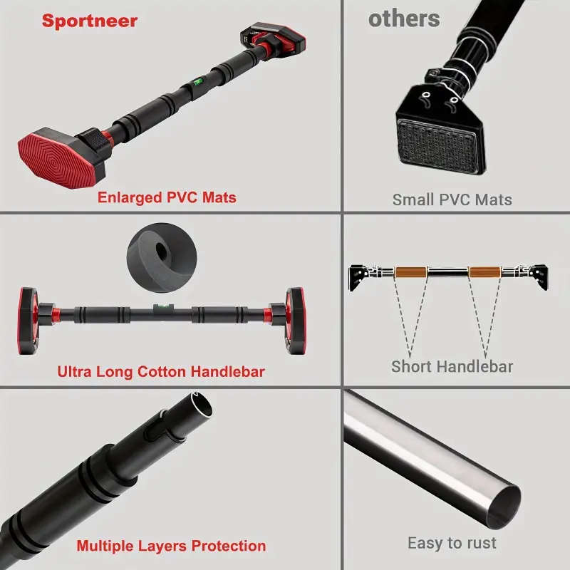 Adjustable Door Pull Bar For Home Fitness Equipment