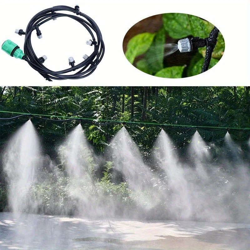 10-Meter Durable Plastic Garden Irrigation System with 10 Adjustable Sprinklers Perfect for Lawn