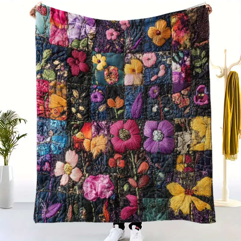 1 Vintage Floral Patchwork Quilt 150*200cm