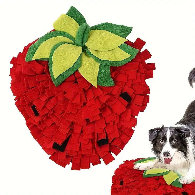 1pc Strawberry Shaped Slow Feeder Dog Sniffing Pad