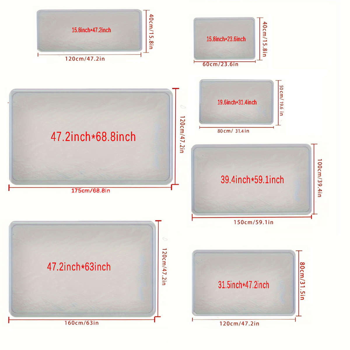 1Pc 47x63inch 120x160cm Floor Mat