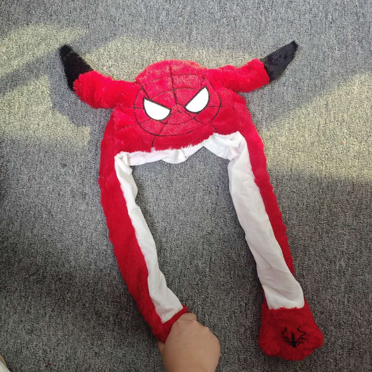 Spiderman-Themed Plush Hats with Ears Perfect