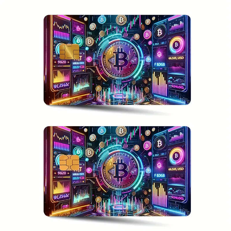 Two Shiny Credit Card Skins Made of Ultra-Thin Vinyl