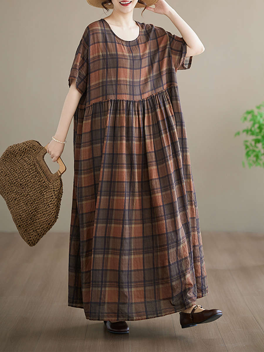Women S Dress Color Coffee Brown Size Asian One Size