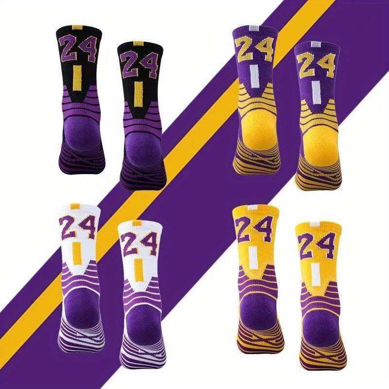 1 Pair Purple One Size Socks