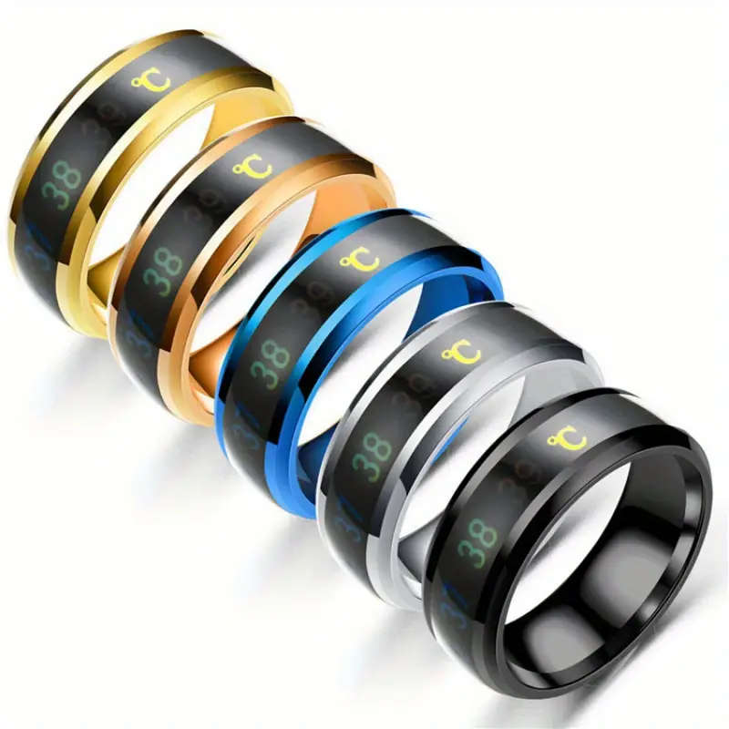 Smart Sensitivity Temperature Ring - Automatic Induction, Color Changing, Titanium Steel Band