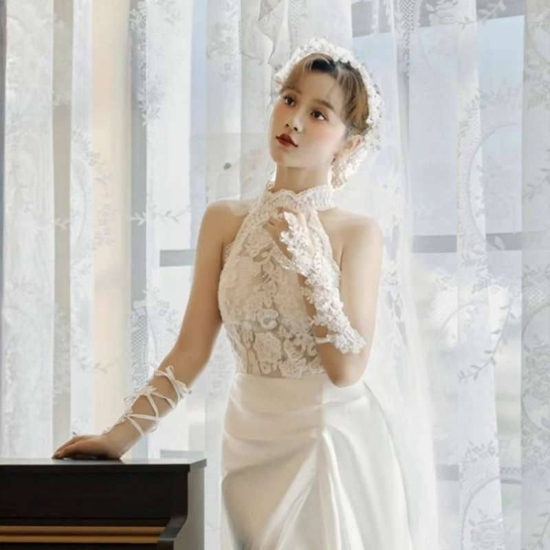 1 Pair Rose Bridal Long Sleeves