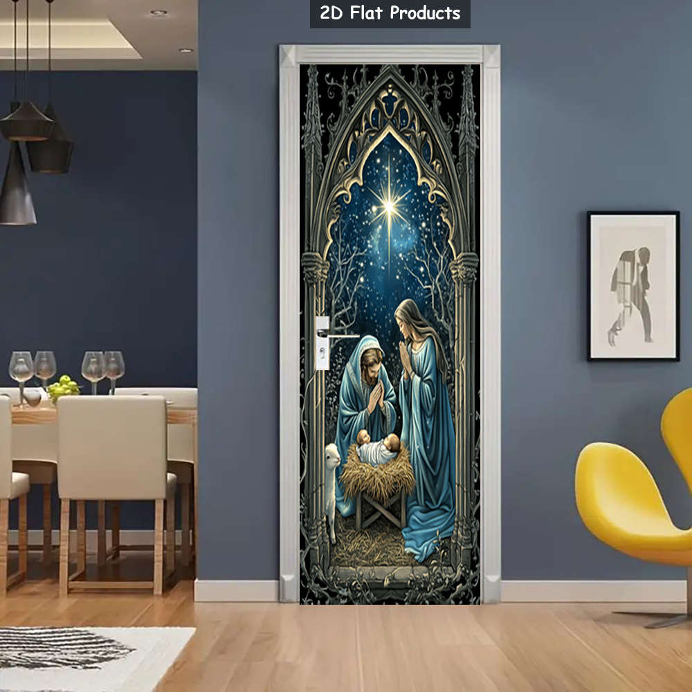 1pc 76.96x199.9cm Jesus Christian Themed Stickers