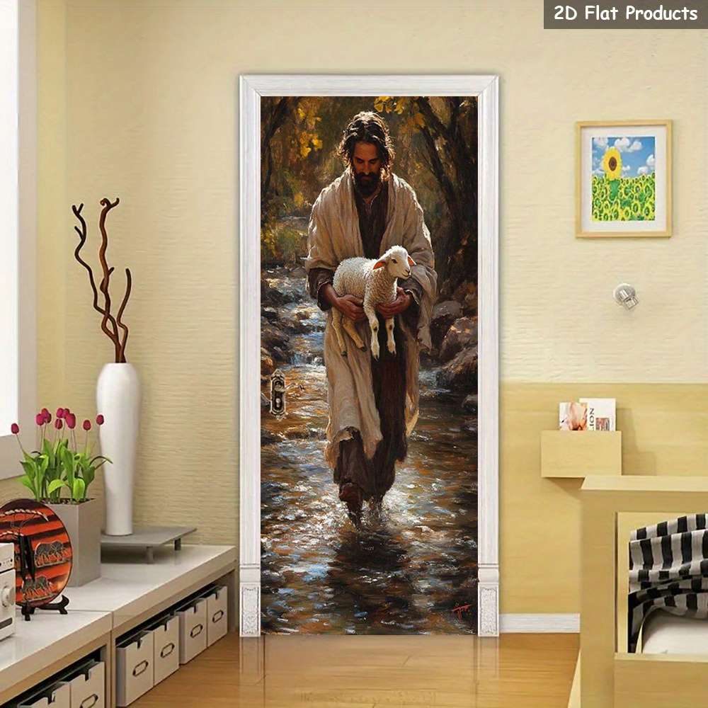 Religious  Themed Door Stickers    95.0X214.88Cm