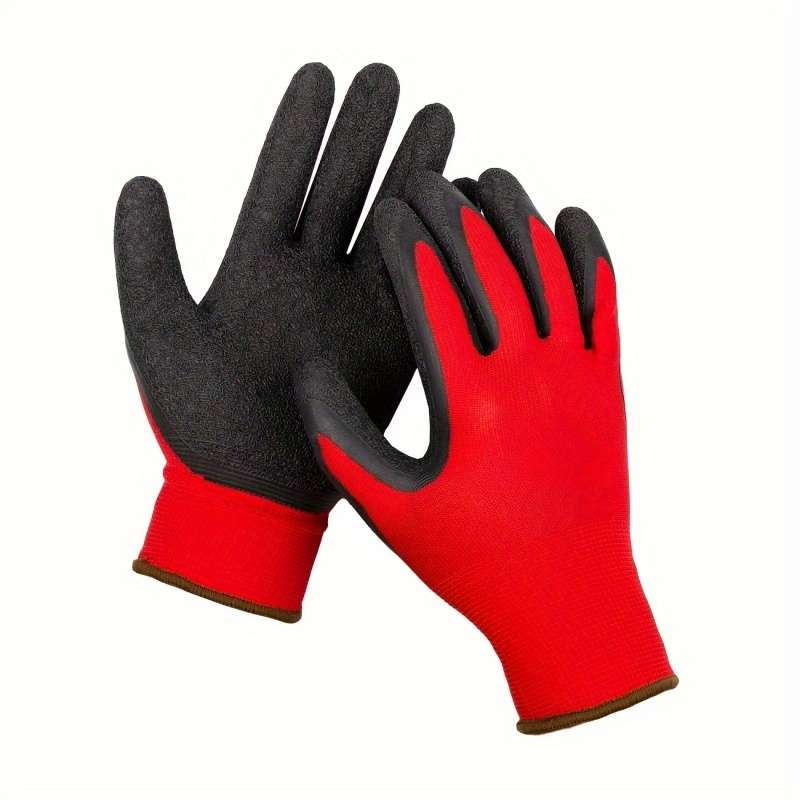 5 Pairs Red Multi Purpose Work Gloves