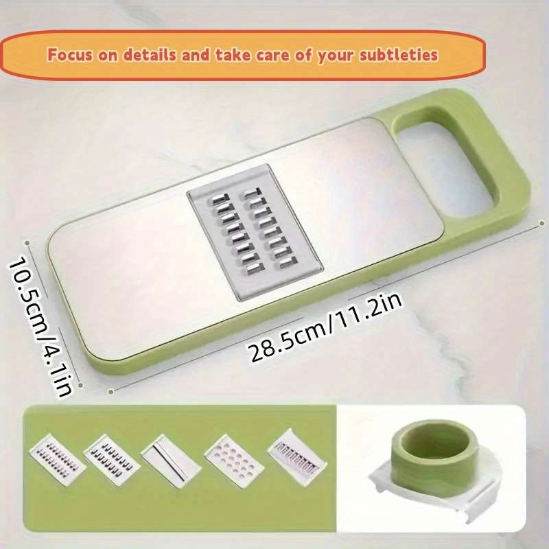 7pcs Professional Grade Kitchen Tools Stainless Steel Slicer with Replaceable Blade Thick and