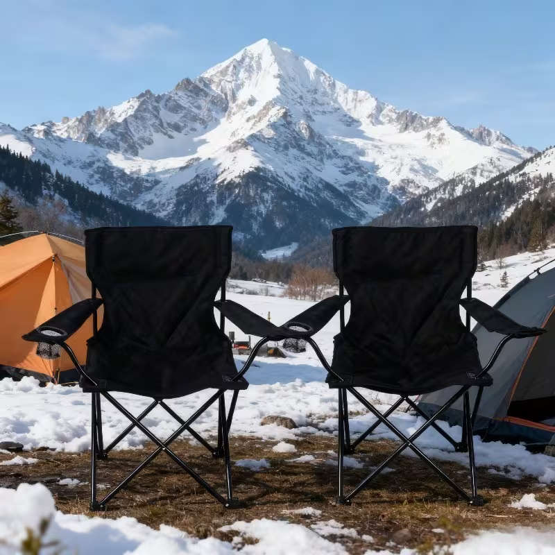 2 Heavy-Duty Folding Camping Chairs