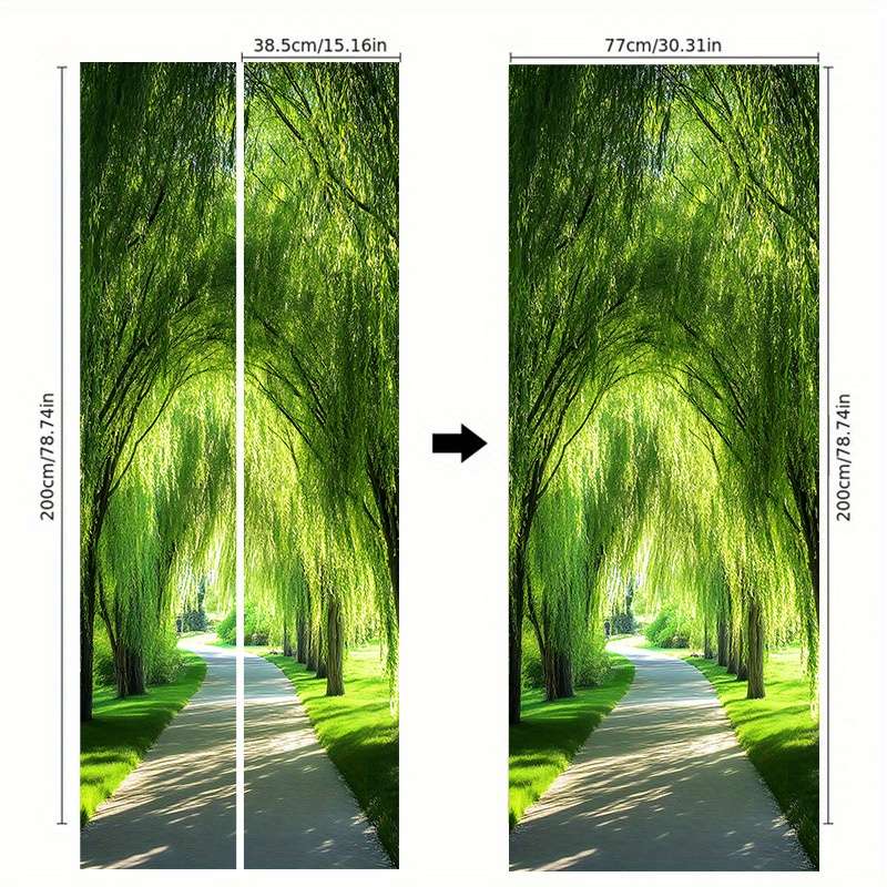 1Pc 77x200cm Door Window Sticker