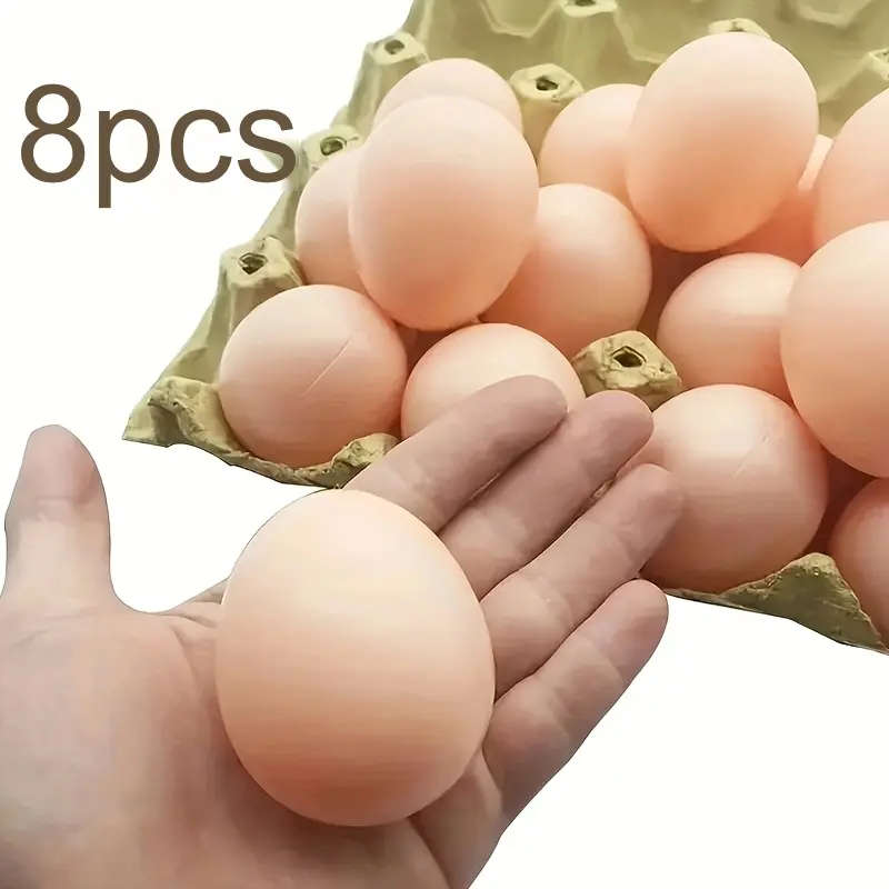 8 Artificial Brown Eggs