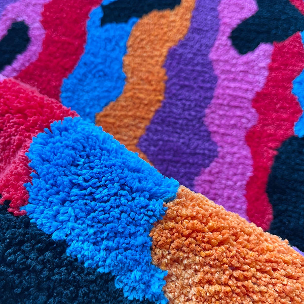 Orange 80x80cm 31.5x31.5inch Floor Mat