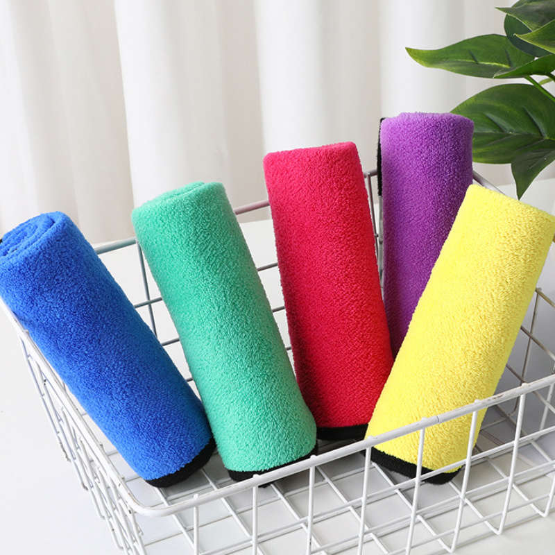 5pcs Super Absorbent Microfiber Dishcloths Non-Shedding Quick-Drying Multi-Purpose Cleaning