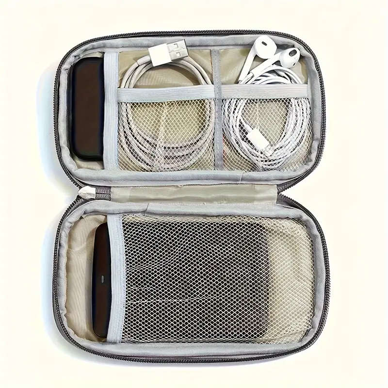 Elegant Nylon Storage Pouch for Phone Chargers and Digital Accessories Lightweight Portable Availabl