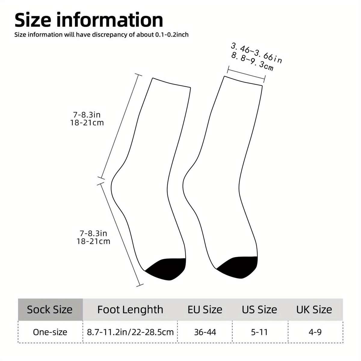 1 Pair Multicolor One Size Socks