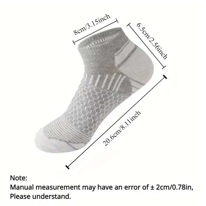 6 Pairs Of Unisex Low-Top Athletic Socks