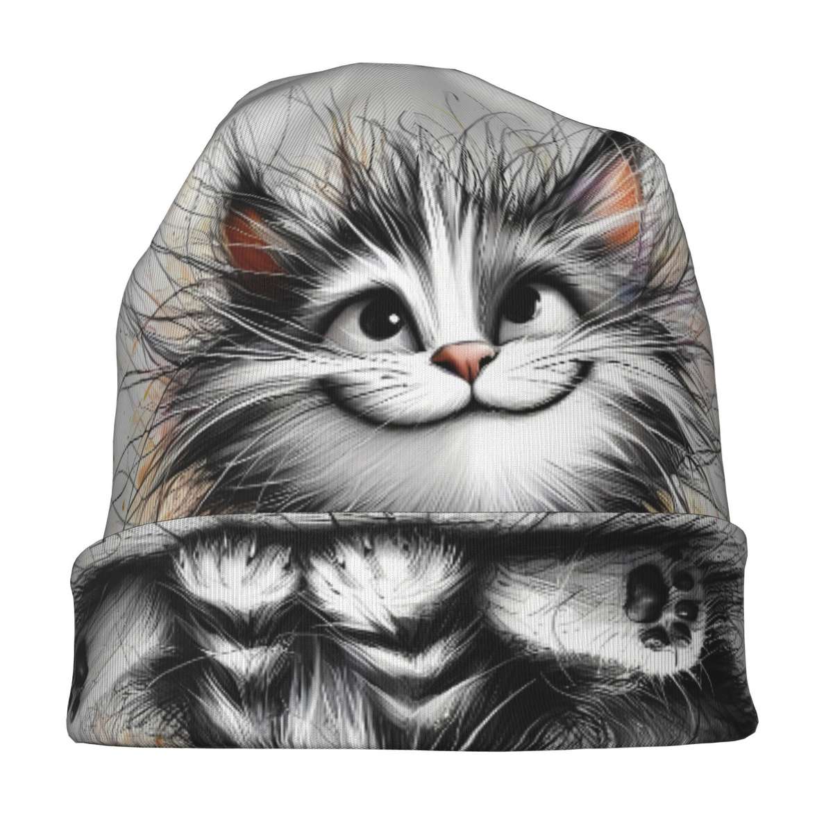 Fashionable Cat-Themed Beanie