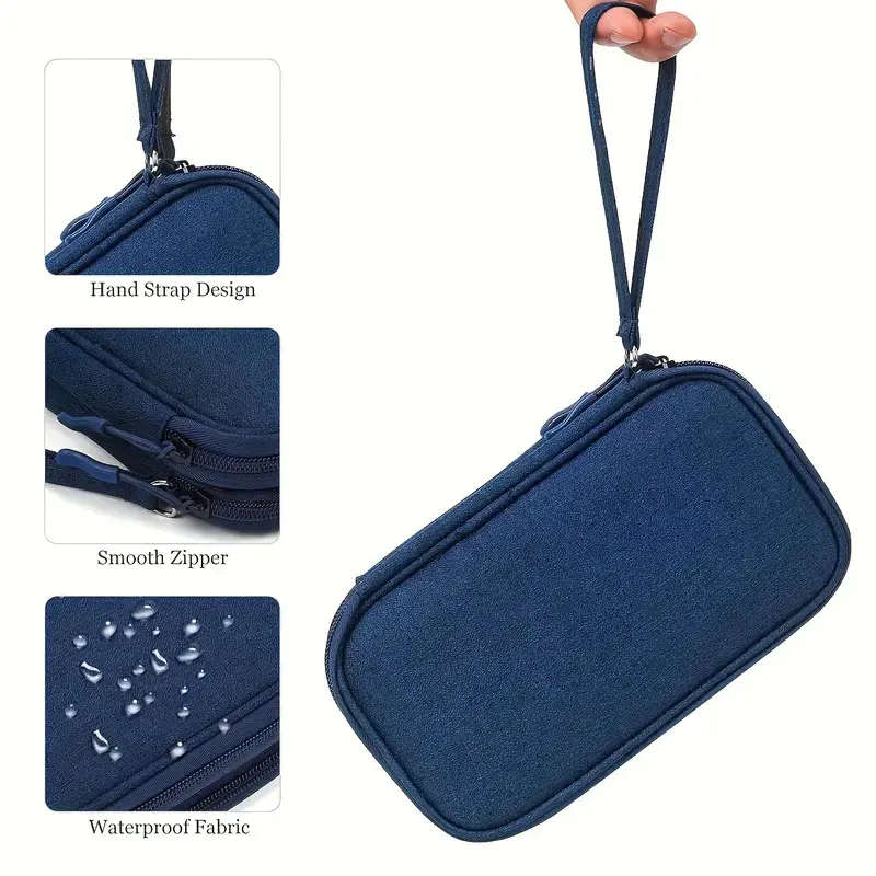 Elegant Nylon Storage Pouch for Phone Chargers and Digital Accessories Lightweight Portable Availabl