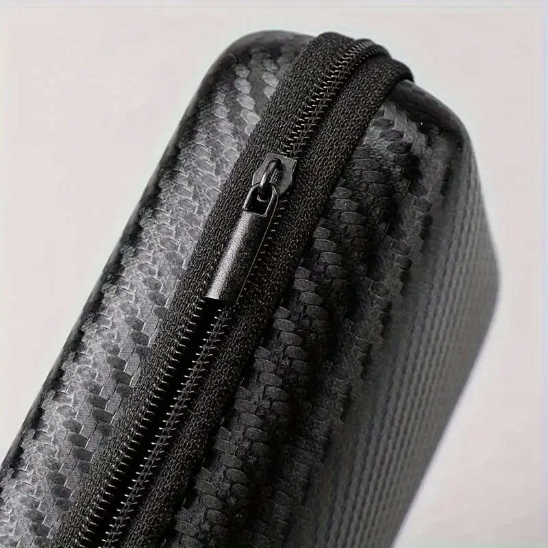 1pc Faux Leather Digital Accessories Organizer Portable Multi-Functional Zippered Pouch Compatible