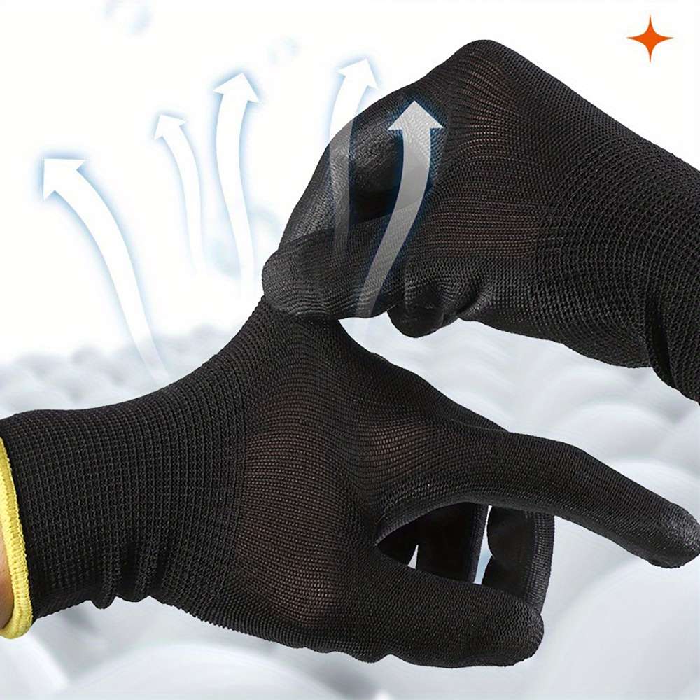 7 Pairs Black Size XL Multi Purpose Work Gloves