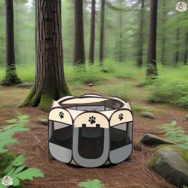 1pc Beige+coffee size Size: 91*91*58cm (Foldable)Pet Cage