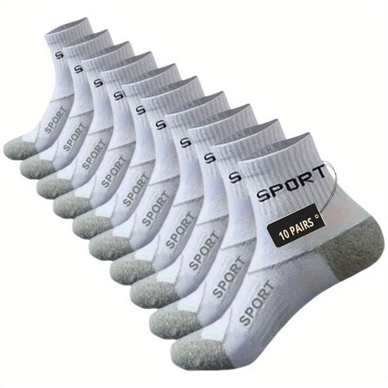 10 Pairs Dark Gray One Size High Elastic Socks