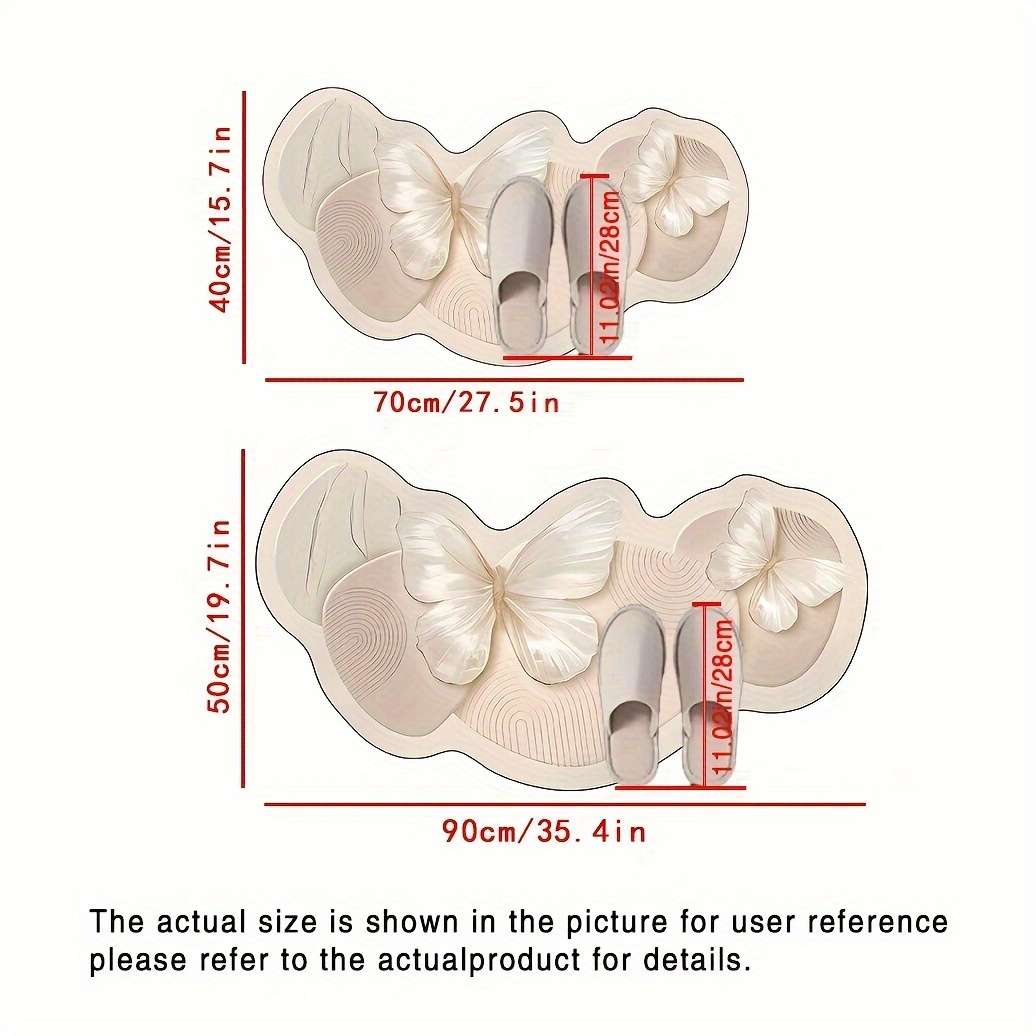 Cream Blue 50x90cm Floor Mat