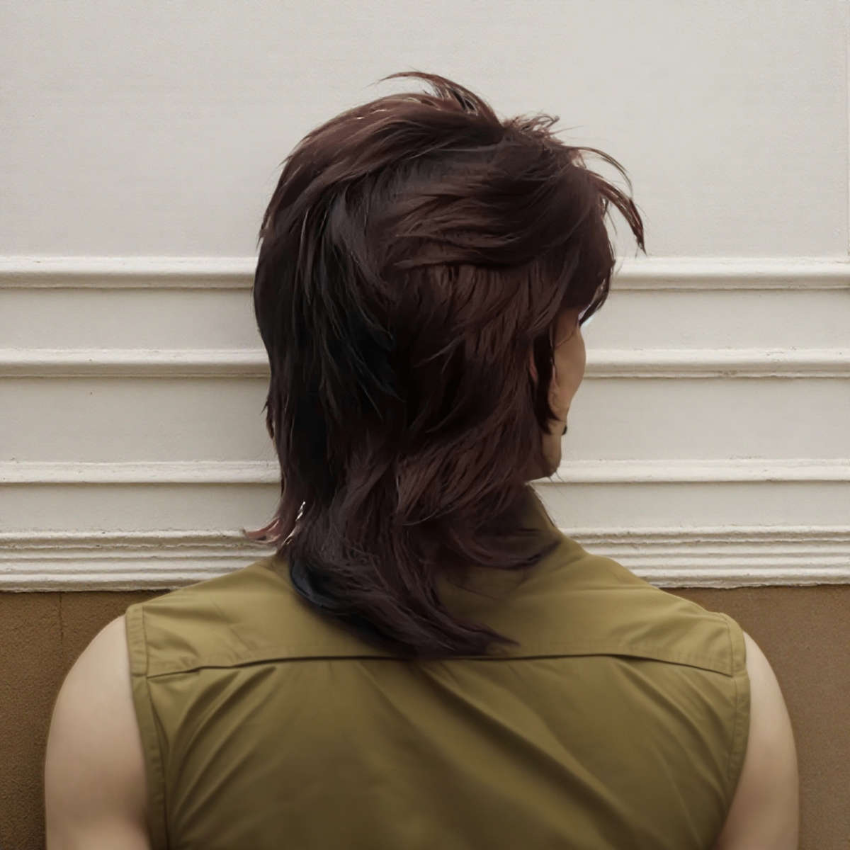 1Pc Black 45.72cm Fashion Design Wig