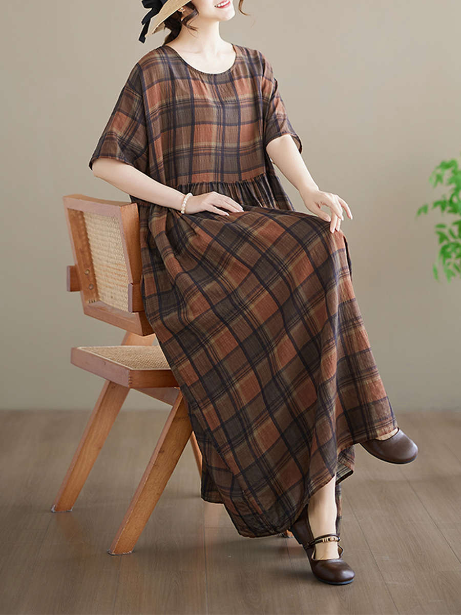 Women S Dress Color Coffee Brown Size Asian One Size